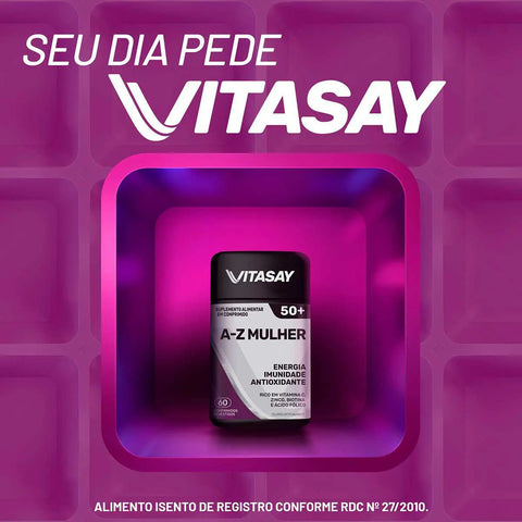 Polivitamínico Vitasay 50+ A-Z Mulher  60 Unidades - Comprimido
