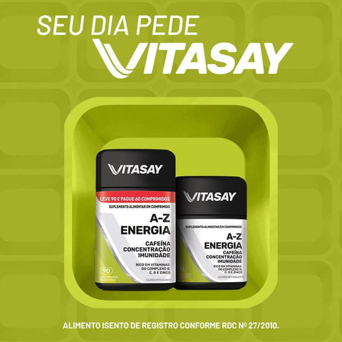 Polivitamínico Vitasay A-Z Energia  30 Unidades - Comprimido