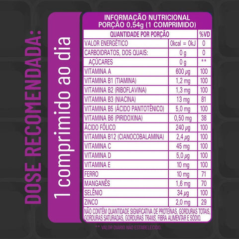 Polivitamínico Vitasay A-Z Mulher  30 Unidades - Comprimido
