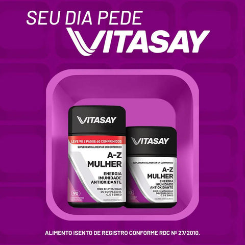 Polivitamínico Vitasay A-Z Mulher  90 Unidades - Comprimido