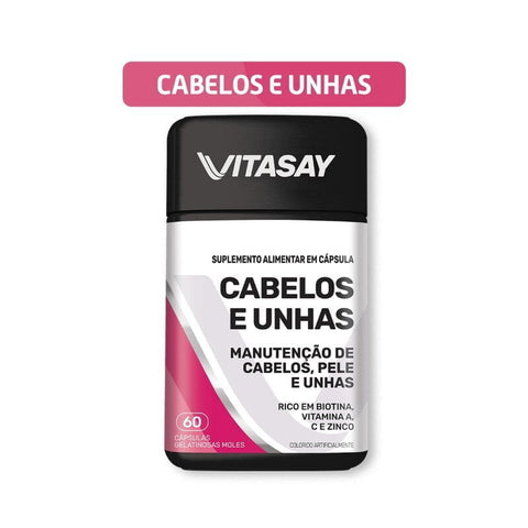 Polivitamínico Vitasay Cabelos e Unhas  60 Unidades - Cápsula