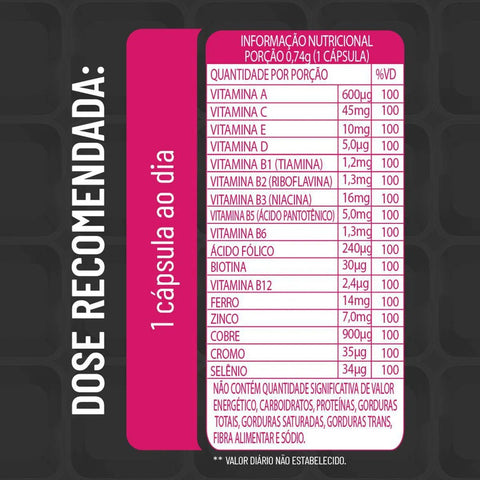 Polivitamínico Vitasay Cabelos e Unhas  60 Unidades - Cápsula