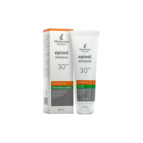 Protetor Solar Facial Antiacne Episol  FPS 30 - 60 mL