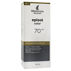 Protetor Solar Facial Episol Color  Extra Claro - FPS 70 - 40 mL