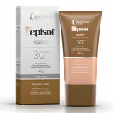 Protetor Solar Facial Episol Color  Pele Clara - FPS 30 - 40 g