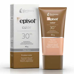 Protetor Solar Facial Episol Color  Pele Clara - FPS 30 - 40 g