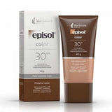 Protetor Solar Facial Episol Color  Pele Morena Mais - FPS 30 - 40 g