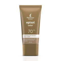 Protetor Solar Facial Episol Color  Médio Escuro - FPS 70 - 40 mL