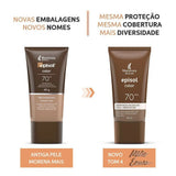 Protetor Solar Facial Episol Color  Médio Escuro - FPS 70 - 40 mL