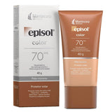 Protetor Solar Facial Episol Color  Pele Morena - FPS 70 - 40 g