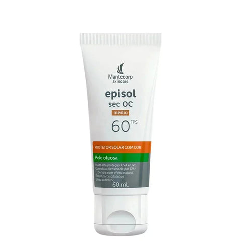 Protetor Solar Facial Episol Sec OC  Médio - FPS 60 - 60 mL
