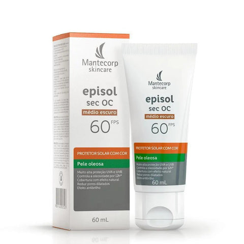 Protetor Solar Facial Episol Sec OC  Médio - FPS 60 - 60 mL