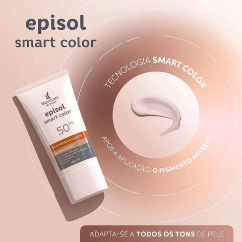 Protetor Solar Facial Episol Smart Color  FPS 50 - 40 mL