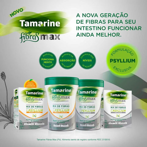 Tamarine Fibras Max  10 Unidades - Sachê - Sabor Laranja