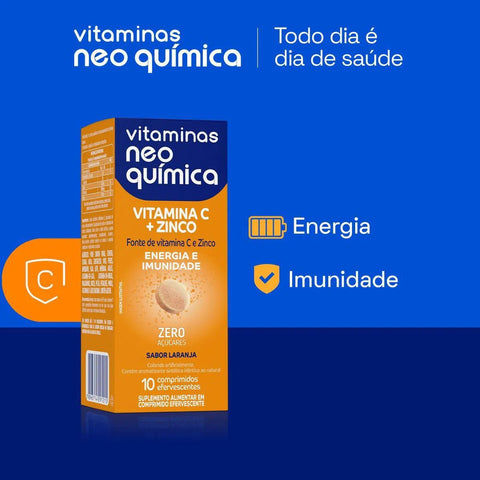 Vitamina C + Zinco (Hypera)  10 Unidades - Efervescente