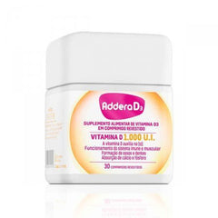 Vitamina D Addera D3  1.000UI - 30 Unidades - Comprimido