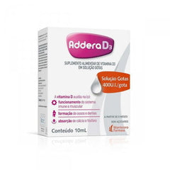 Vitamina D Addera D3  400UI - 10 mL - Solução