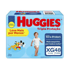 Fralda Huggies Tripla Proteção  Tamanho XG - 48 Unidades