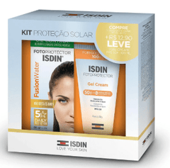 Kit ISDIN Protetor Solar Fusion + Gel Cream  FPS 60 + 50 - 50 mL + 100 mL