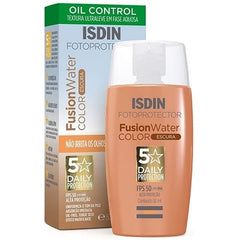 Protetor Solar Facial ISDIN Fusion Water Color  Escura - FPS 50 - 50 mL
