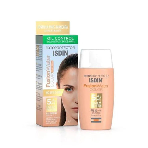 Protetor Solar Facial ISDIN Fusion Water Color  FPS 50 - 50 mL