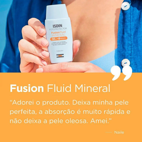 Protetor Solar ISDIN Fusion Fluid Mineral  FPS 50 - 50 mL