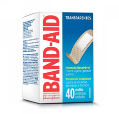 Curativo Band-Aid  Cor Transparente - 40 Unidades