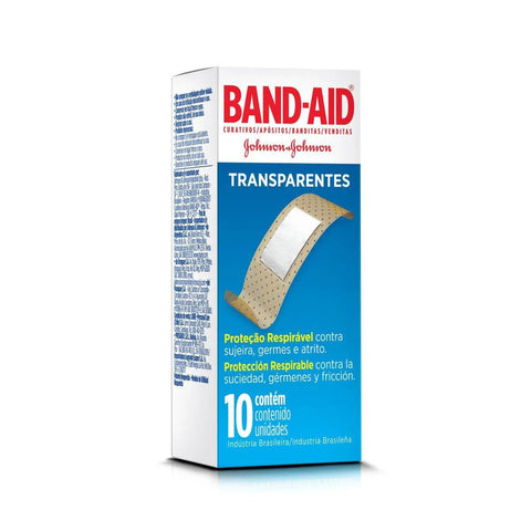 Curativo Band-Aid  Regular  Cor Transparente - 10 Unidades