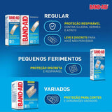 Curativo Band-Aid  Regular  Cor Transparente - 10 Unidades