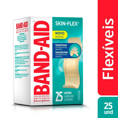 Curativo Band-Aid Skin Flex  Cor Bege - 25 Unidades
