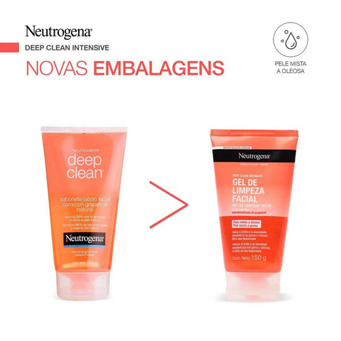 Sabonete Líquido Facial Neutrogena Deep Clean Grapefruit 150G