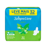Absorvente Sempre Livre Adapt  Com Abas - Cobertura Suave - 32 Unidades