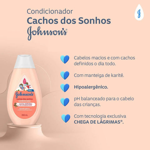 Condicionador Johnson's Baby  Cachos dos Sonhos - 200 mL