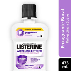 Enxaguante Bucal Listerine Whitening Extreme  Tradicional - Linha Cool Mint - 437 mL