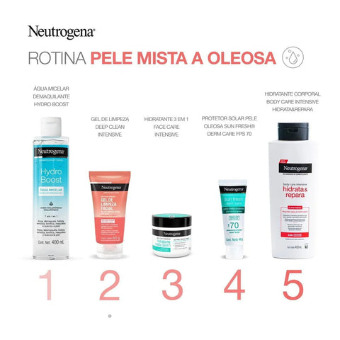 Gel de Limpeza Facial Neutrogena Deep Clean Intensive Pele Mista A Oleosa 60G