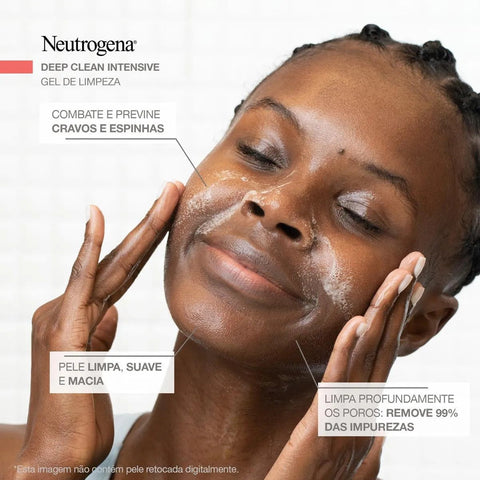 Gel de Limpeza Facial Neutrogena Deep Clean Intensive Pele Mista A Oleosa 60G