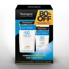 Kit Neutrogena 1 Sun Fresh  FPS 50 - 200 mL + 120 mL