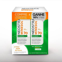 Kit Protetor Solar Facial Neostrata Minesol Oil Control  Sem Cor - FPS 70 + 70 - 40 g + 40 g