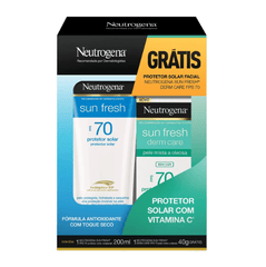 Kit Protetor Solar Neutrogena Sun Fresh Corporal + Facial  FPS 70 - 200 mL + 40 g