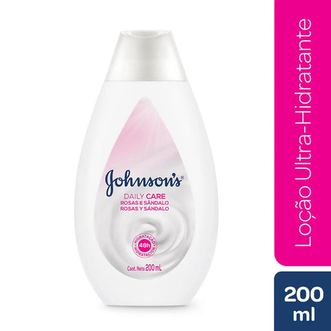 Loção Hidratante Corporal Johnson's  Daily Care - Aroma Rosa e Sândalo - 200 mL