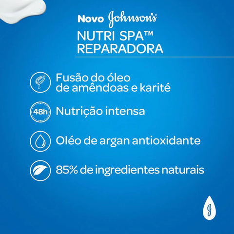 Loção Hidratante Corporal Johnson's  Nutri Spa - Aroma Amêndoas, Argan e Karité - 200 mL