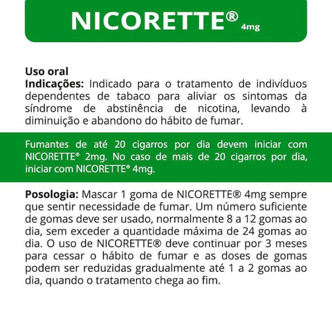 Nicorette  2mg - 30 Unidades - Goma (A1)