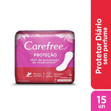 Protetor Diário Carefree Sem Perfume 15 Unidades
