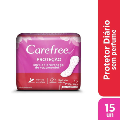 Protetor Diário Carefree Sem Perfume 15 Unidades
