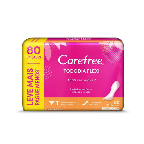 Protetor Diário Carefree Tododia Flexi Com 80 Unidades (Leve 80, Pague 60)