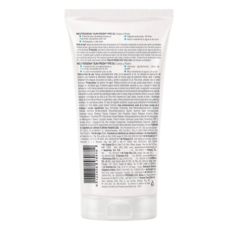 Protetor Solar Corporal Neutrogena Sun Fresh  FPS 50 - 120 mL