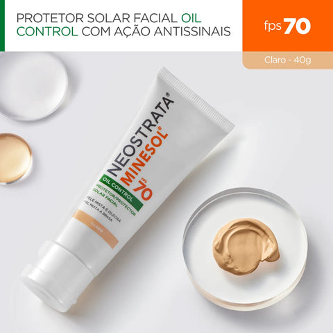 Protetor Solar Facial Neostrata Minesol Oil Control  Pele Clara - FPS 70 - 40 g