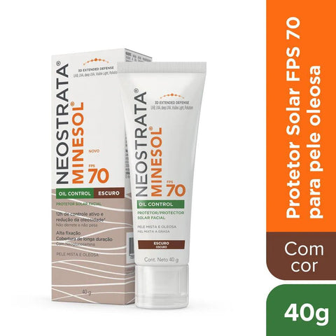 Protetor Solar Facial Neostrata Minesol Oil Control  Pele Negra - FPS 70 - 40 g
