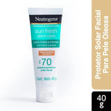 Protetor Solar Facial Neutrogena Sun Fresh Derm Care  Pele Morena - Mista a Oleosa - FPS 70 - 40 g