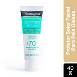Protetor Solar Facial Neutrogena Sun Fresh Derm Care  Sem Cor - Mista a Oleosa - FPS 70 - 40 g